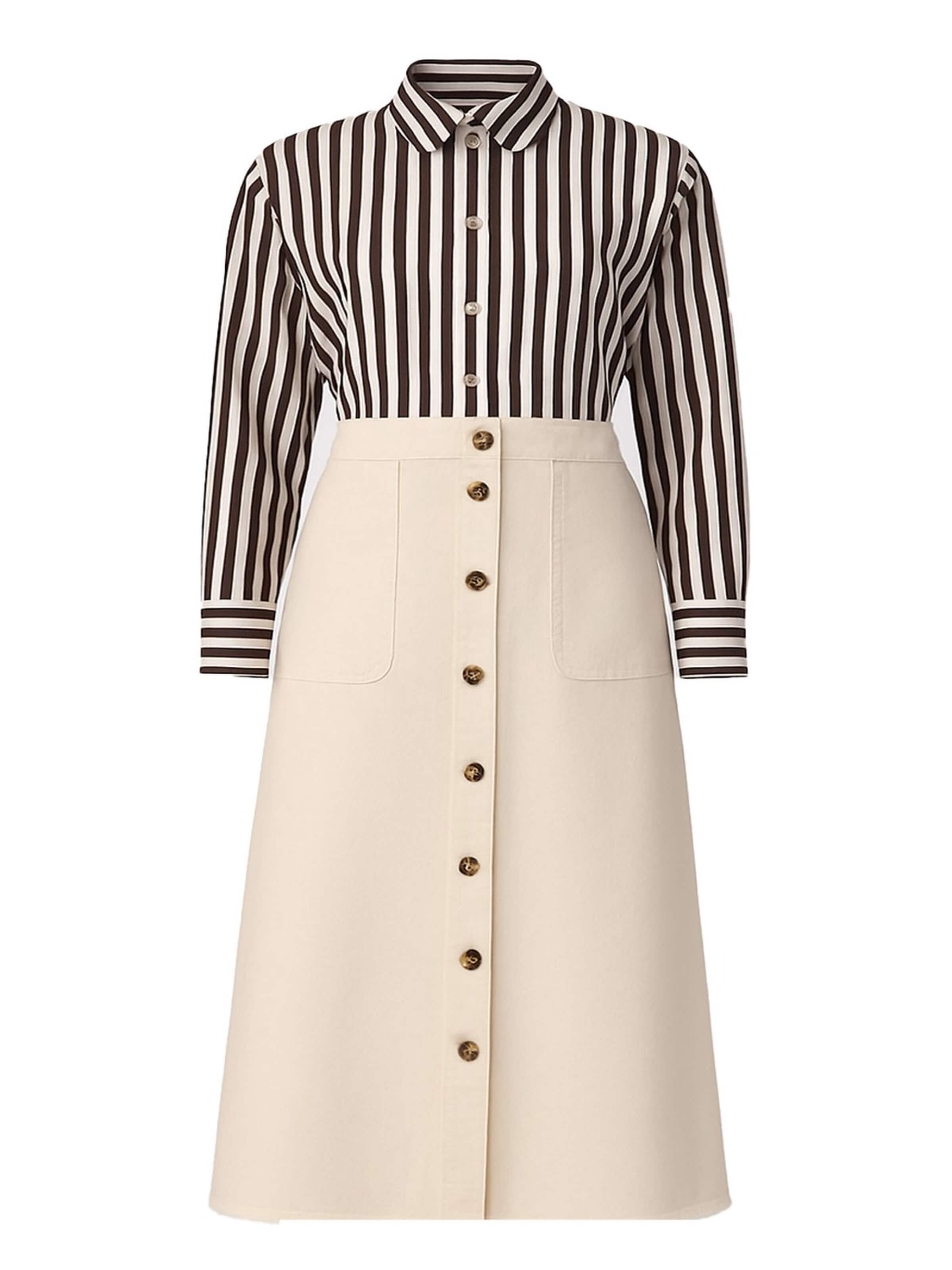 Touche Prive Rok in Beige: voorkant