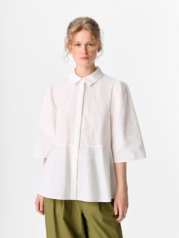 Chemisier OBJECT en blanc : devant