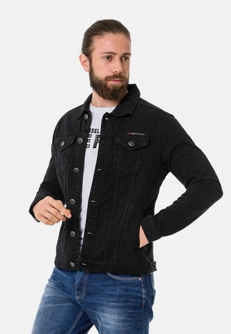 CIPO & BAXX Jeansjacke in Schwarz