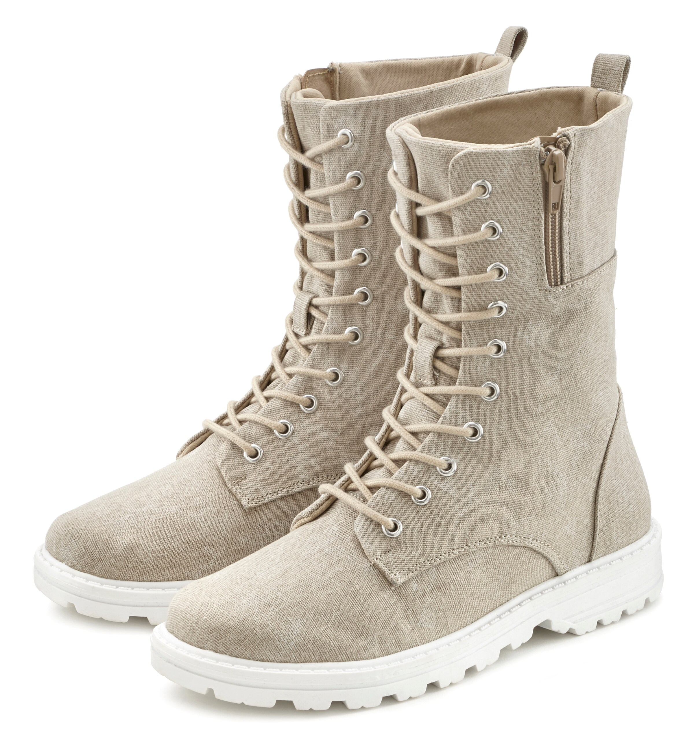 LASCANA - Botim com fivela em bege