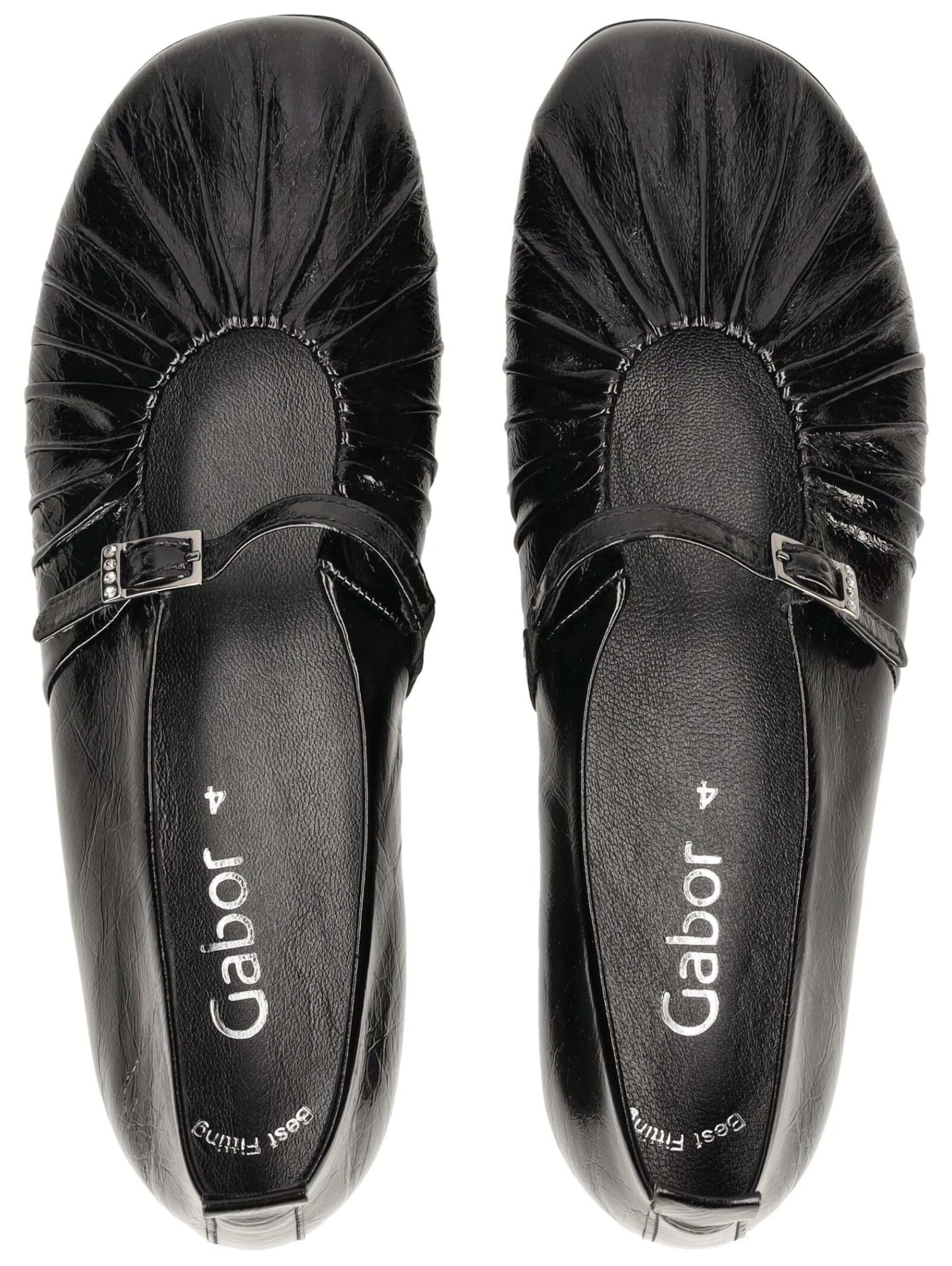 GABOR Strap ballerina in Black