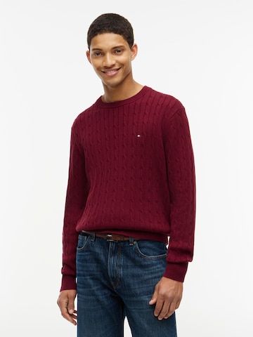 raudona TOMMY HILFIGER Megztinis 'CLASSIC': priekis