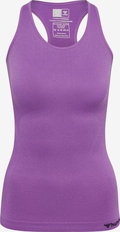 T-shirt fonctionnel Hummel en violet : devant