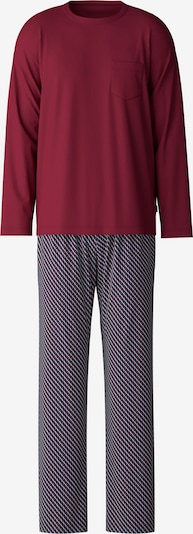 CALIDA Duga pidžama u morsko plava / bordo / bijela, Pregled proizvoda