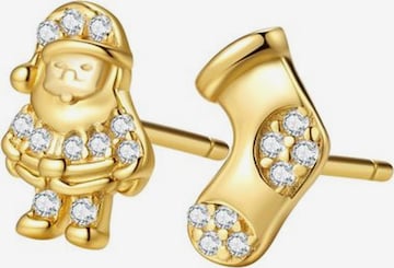 Boucles d'oreilles 'Santa Cheer' Hey Happiness en or : devant