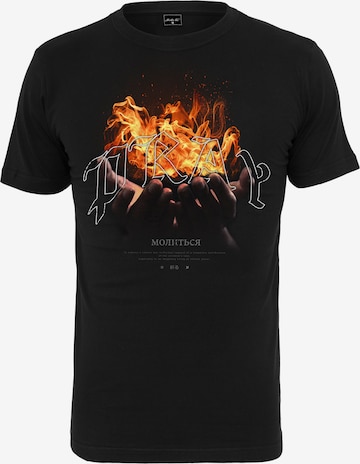 Tricou 'Pray On Fire' de la Mister Tee pe negru: față