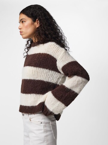 PIECES Pullover 'PCDorthea' in Braun