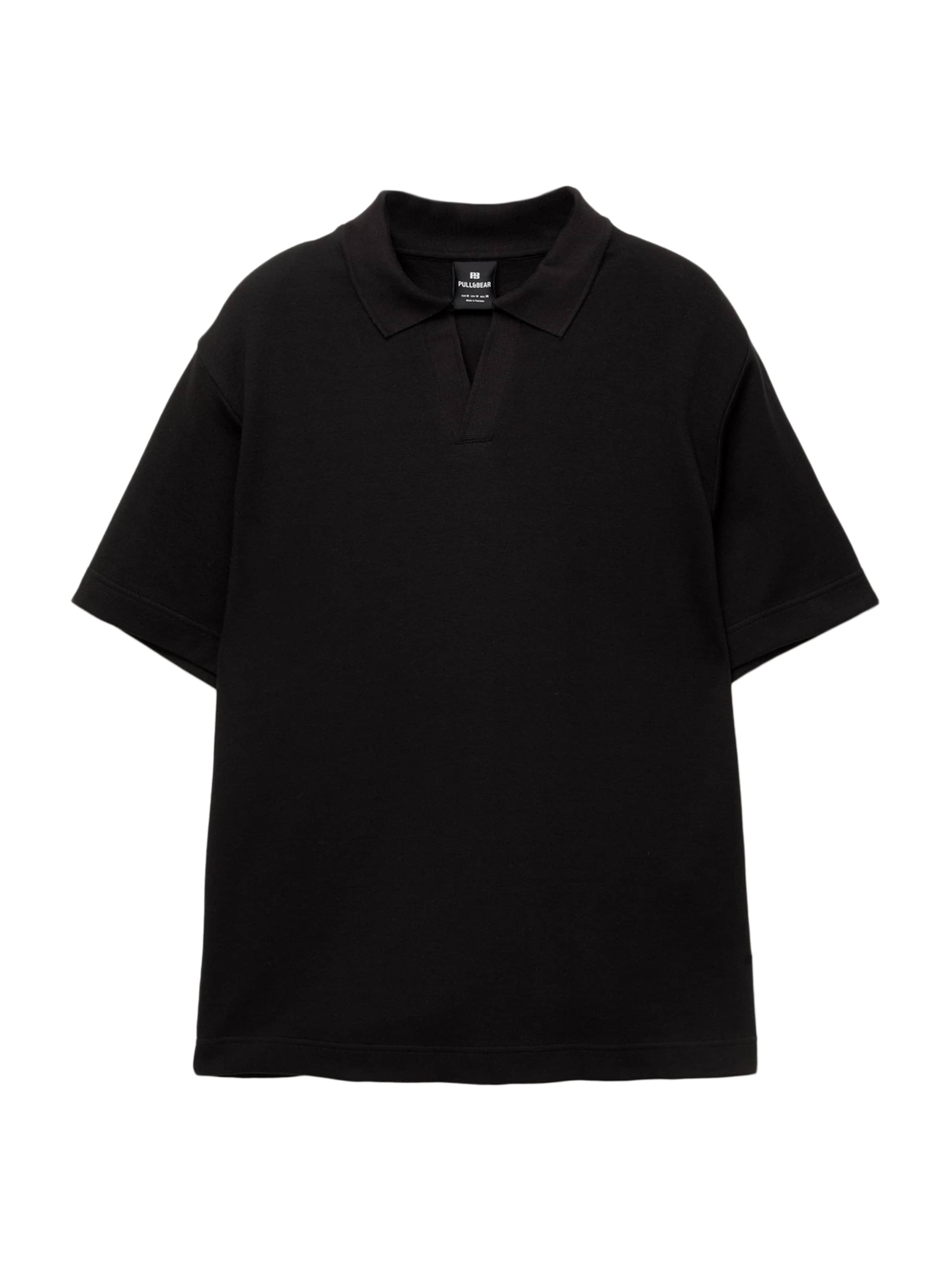 T-Shirt Pull&amp;Bear en noir : devant