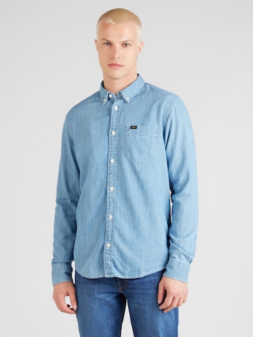 Lee Regular fit Button Up Shirt in Blue: front