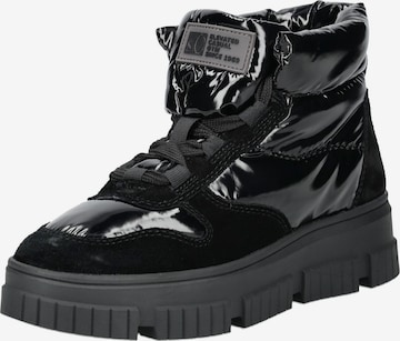 Stivaletto stringato di s.Oliver in nero: frontale