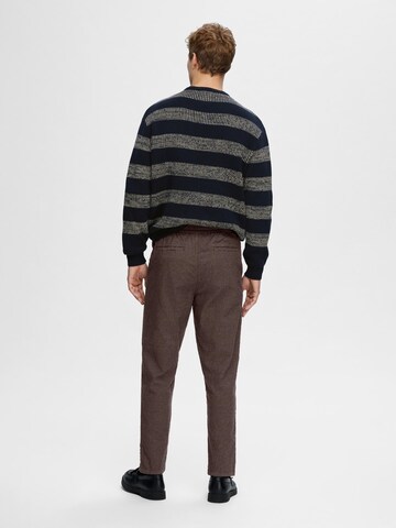 SELECTED Slimfit Broek in Bruin