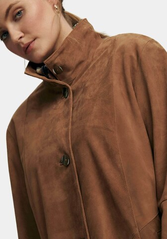 Anna Aura Between-Seasons Coat in Brown