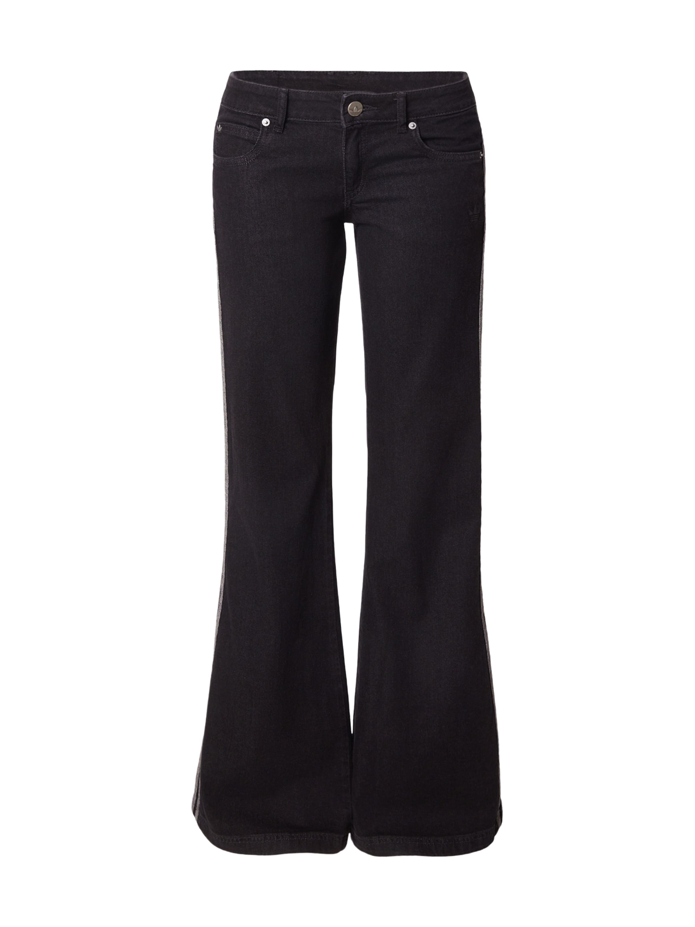 ADIDAS ORIGINALS - Acampanado Vaquero 'SST' en negro: frente