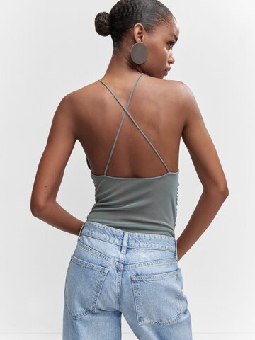 MANGO Shirtbody 'DUSTY' in Grün