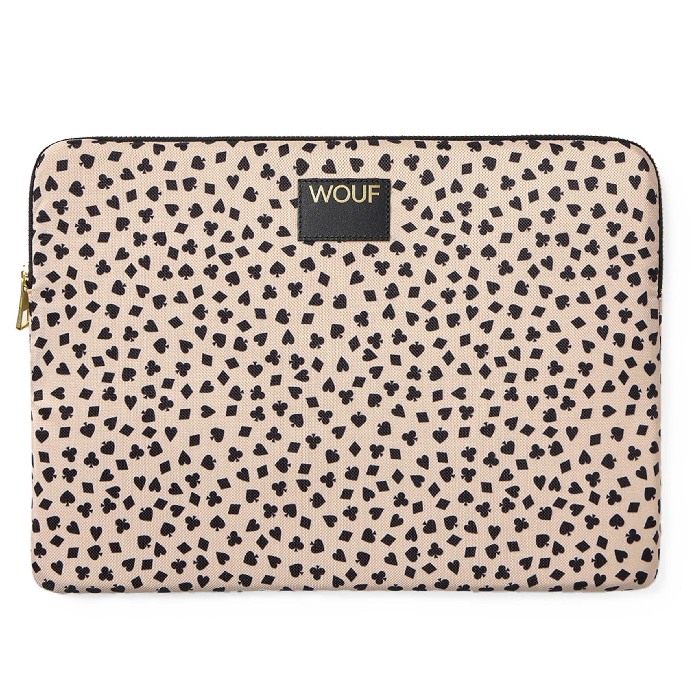 Borsa per laptop 'Lucky' di Wouf in beige: frontale