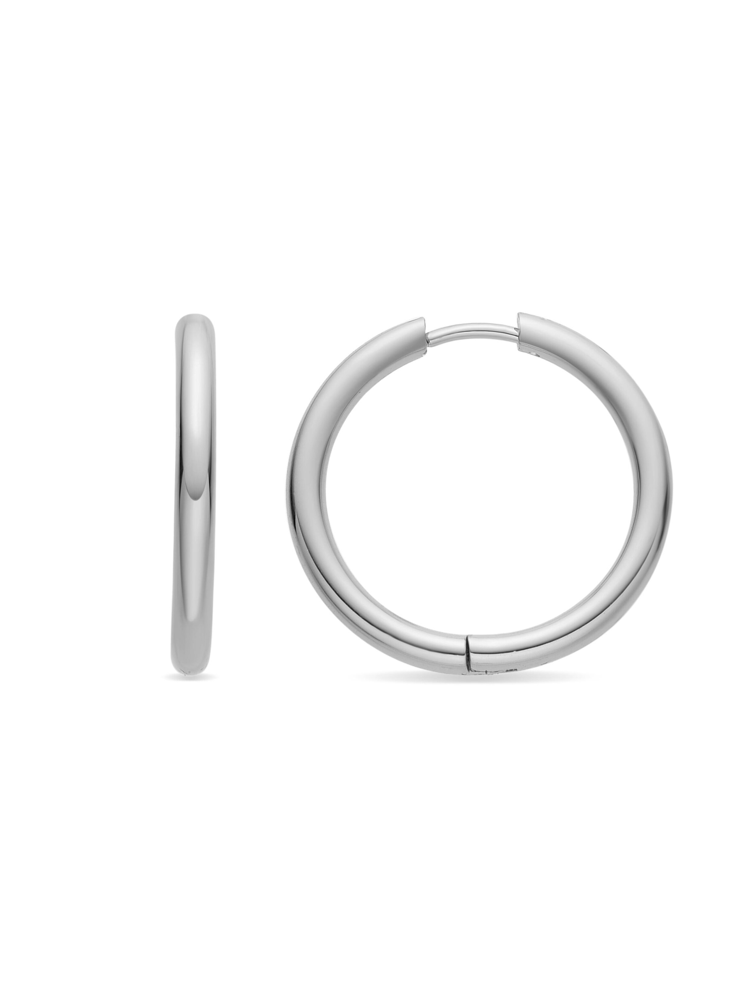 Luxenter Oorbellen 'Basem' in Zilver: voorkant