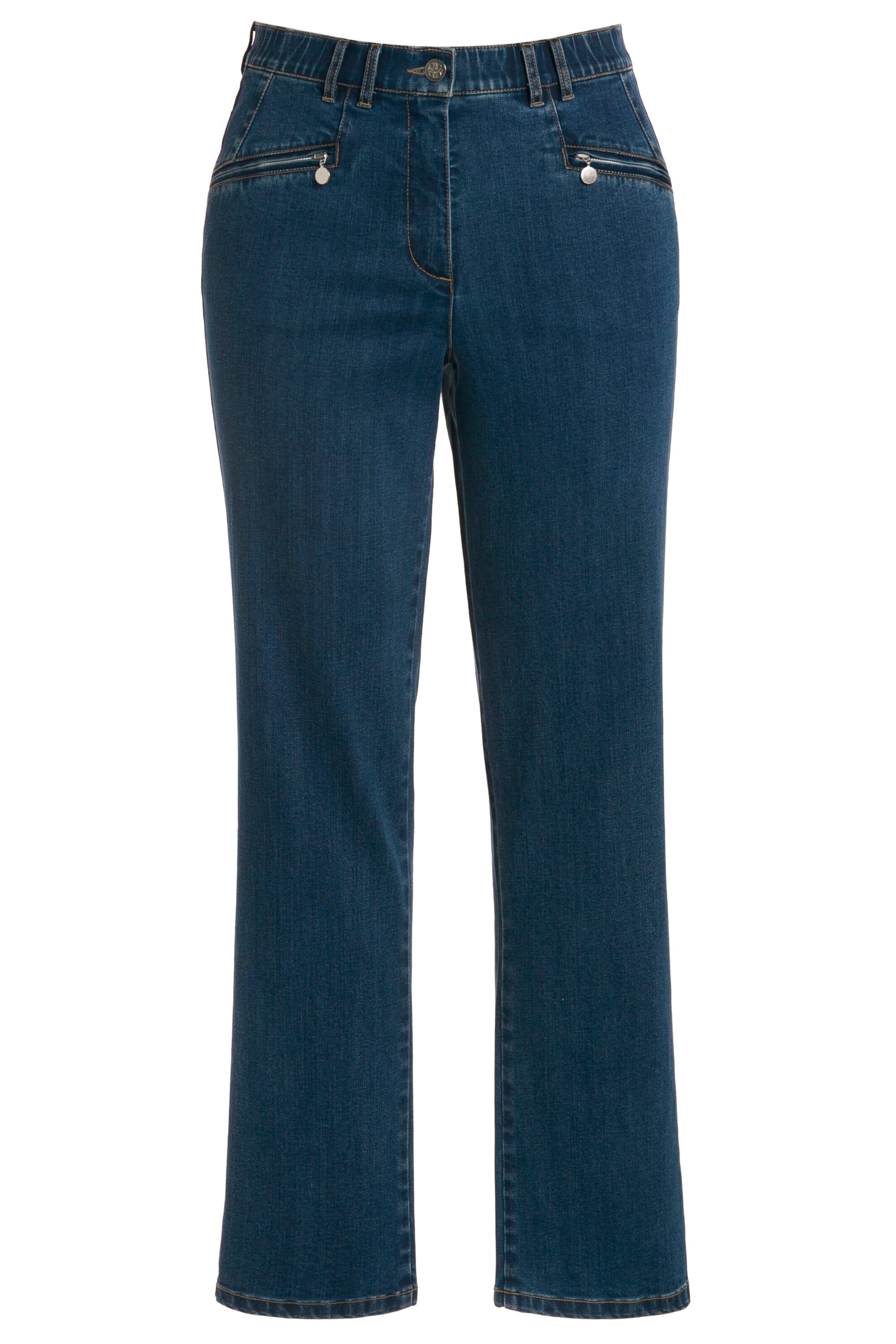 Ulla Popken Slimfit Jeans 'Mony' in Blauw: voorkant