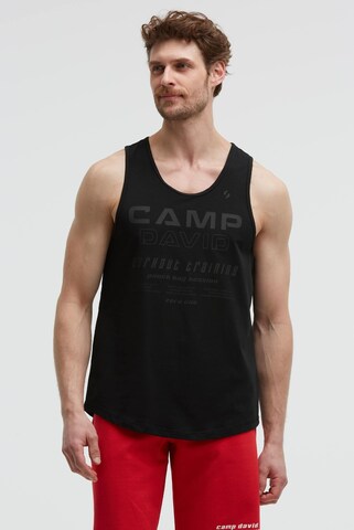 CAMP DAVID Shirt in Black: front