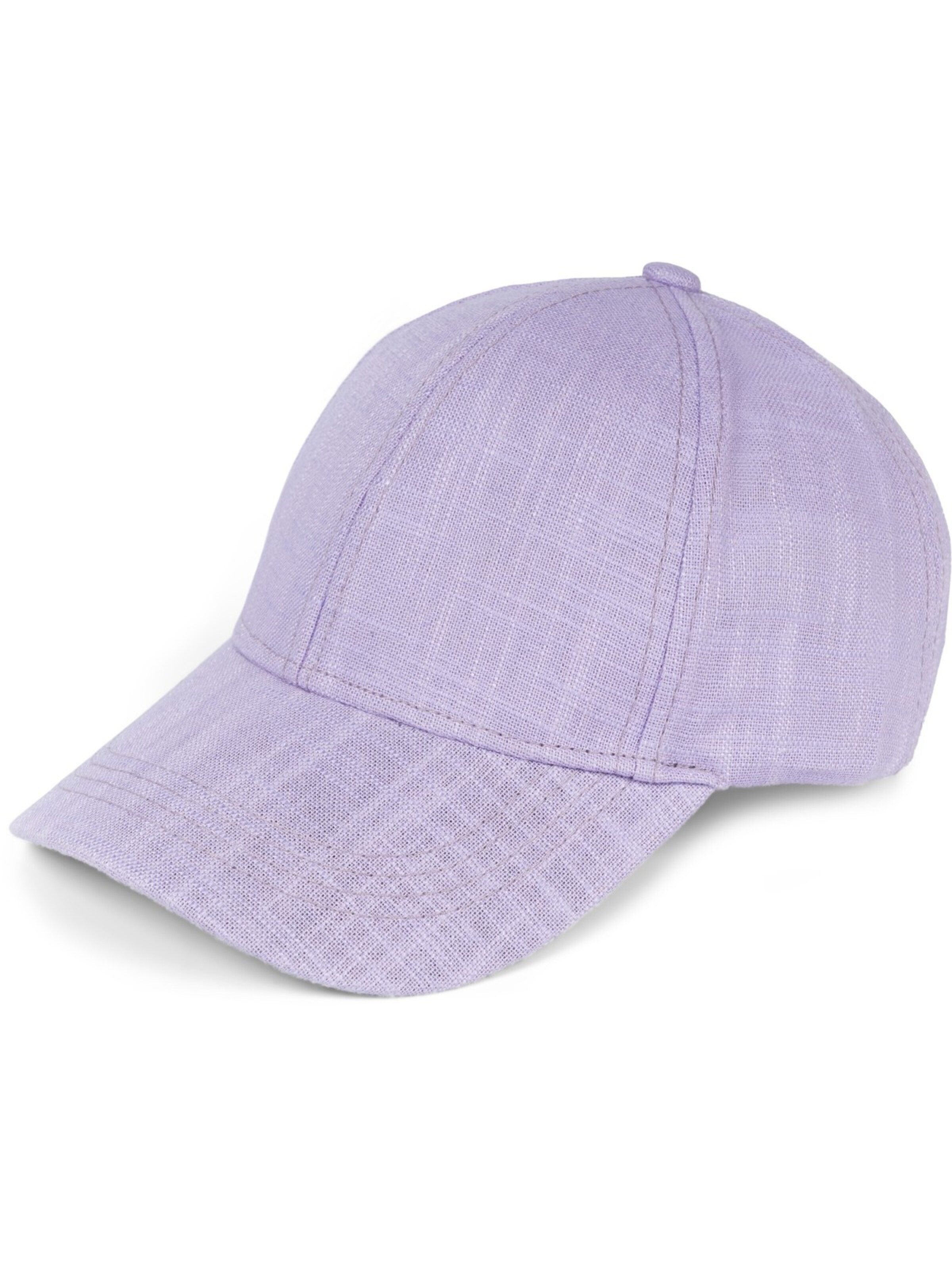styleBREAKER Cap 'Leinen Baseball Cap'‌ in Lila: Vorderseite