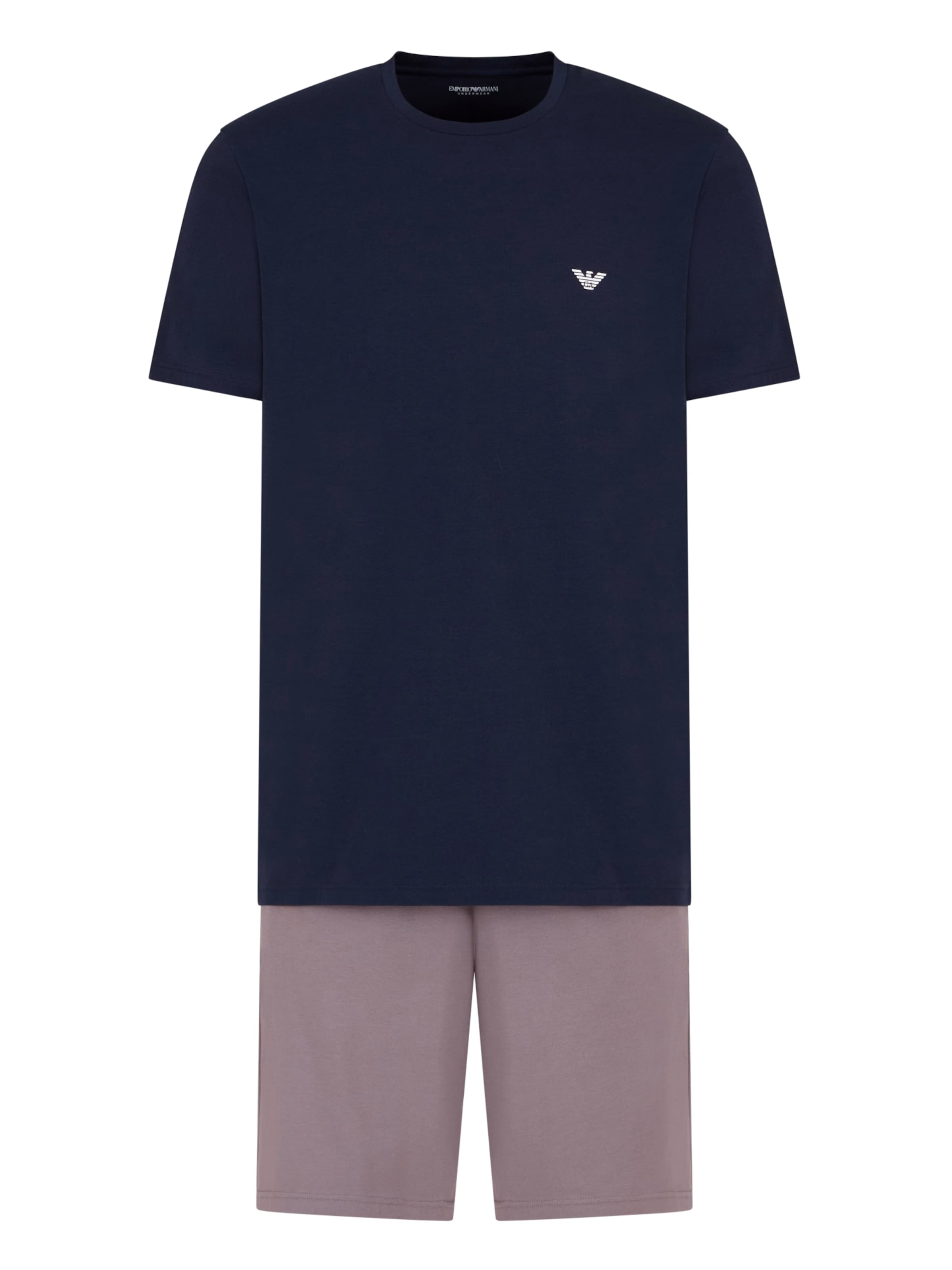 Pigiama corto di Emporio Armani in blu: frontale