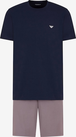 Pigiama corto di Emporio Armani in blu: frontale