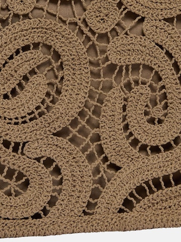 PINKO - Bolso de mano 'PINKO SHOPPER CROCHET GEOMETRICO BORSA' en marrón