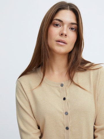PULZ Jeans Knit cardigan 'Sara' in Beige