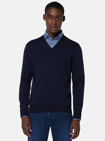 Pull-over Boggi Milano en bleu : devant