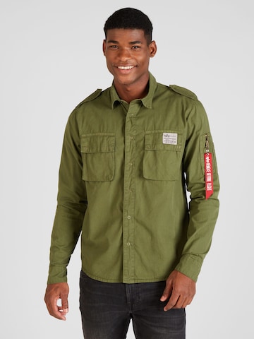 ALPHA INDUSTRIES Regular fit Prehodna jakna 'Urban Military' | zelena barva: sprednja stran