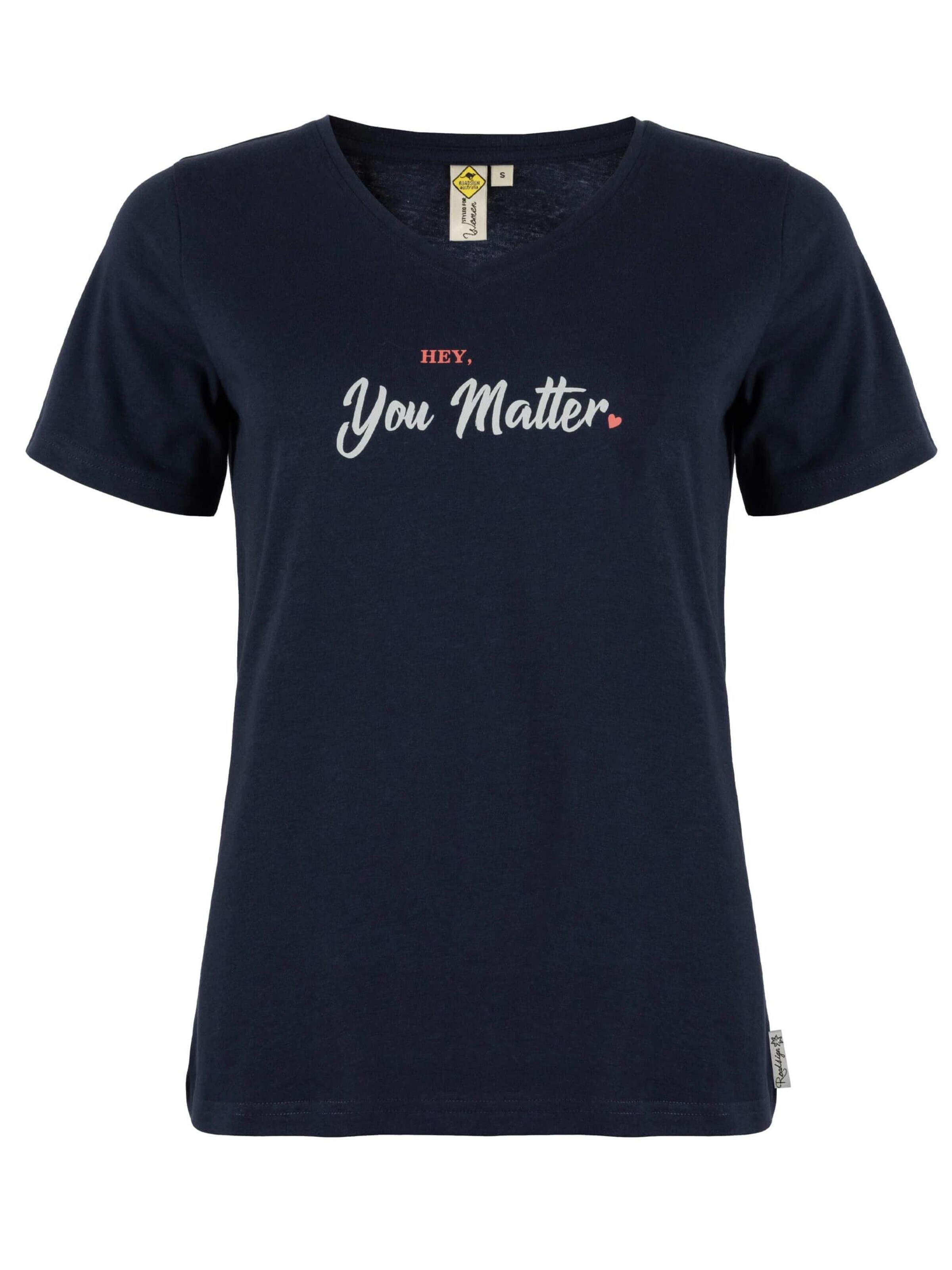 ROADSIGN australia Shirt 'T-Shirt You Matter Print-Shirt aus 100% Baumwolle, bequemer Schnitt für Alltag' in Blue: front