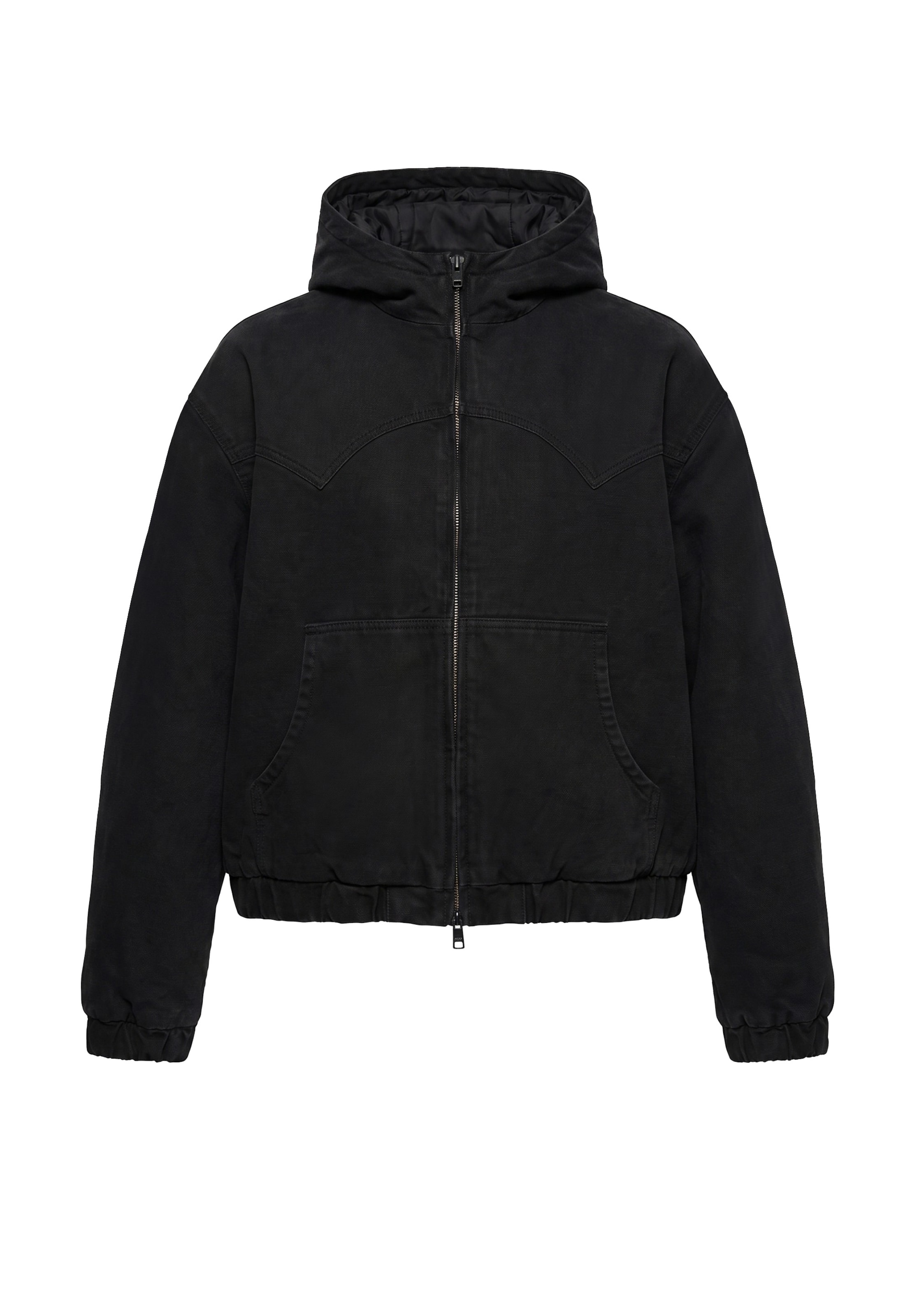Veste mi-saison Pull&Bear en noir : devant