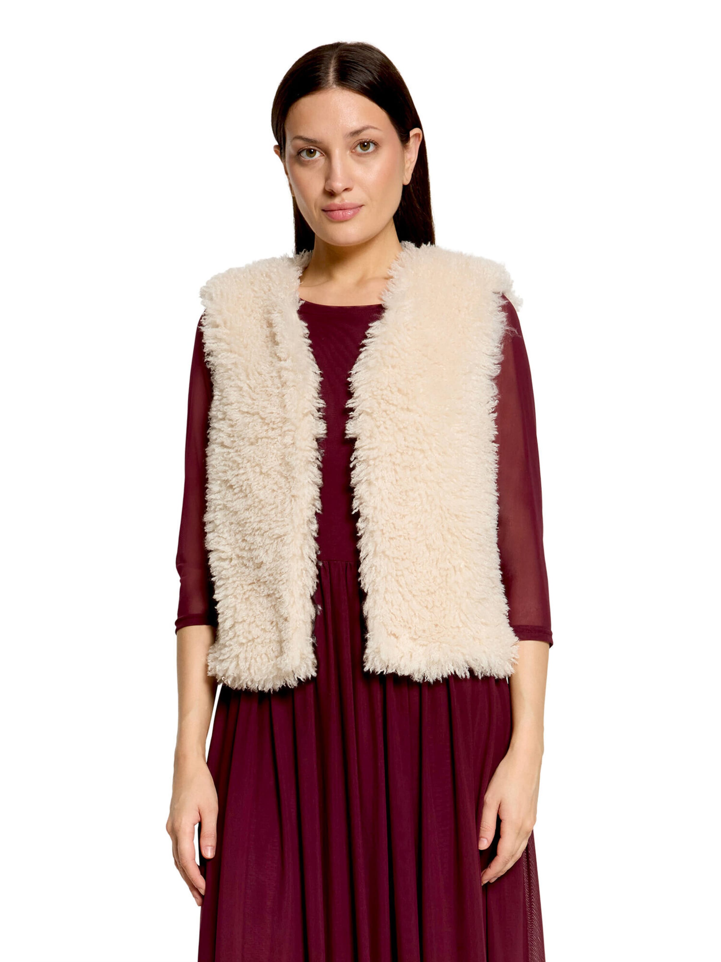 Gilet di Vera Mont in beige: frontale