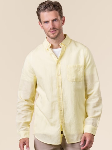 Living Crafts Comfort fit Button Up Shirt 'ROB' in Yellow