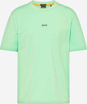 Tricou 'Chup' de la BOSS Orange pe verde: față