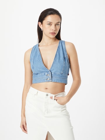 LEVI'S ®Top 'Raine Denim Crop Top' - plava boja: prednji dio