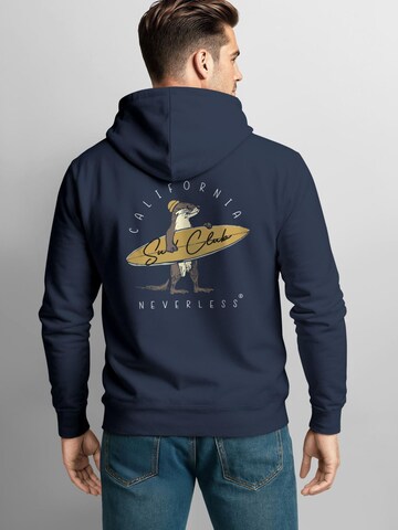 Neverless Sweatshirt 'Surfing Otter' in Blue