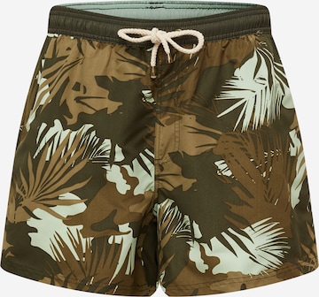 Shorts de bain 'Lumos' TOM TAILOR en vert : devant