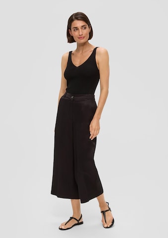 s.Oliver BLACK LABEL Wide leg Broek in Zwart