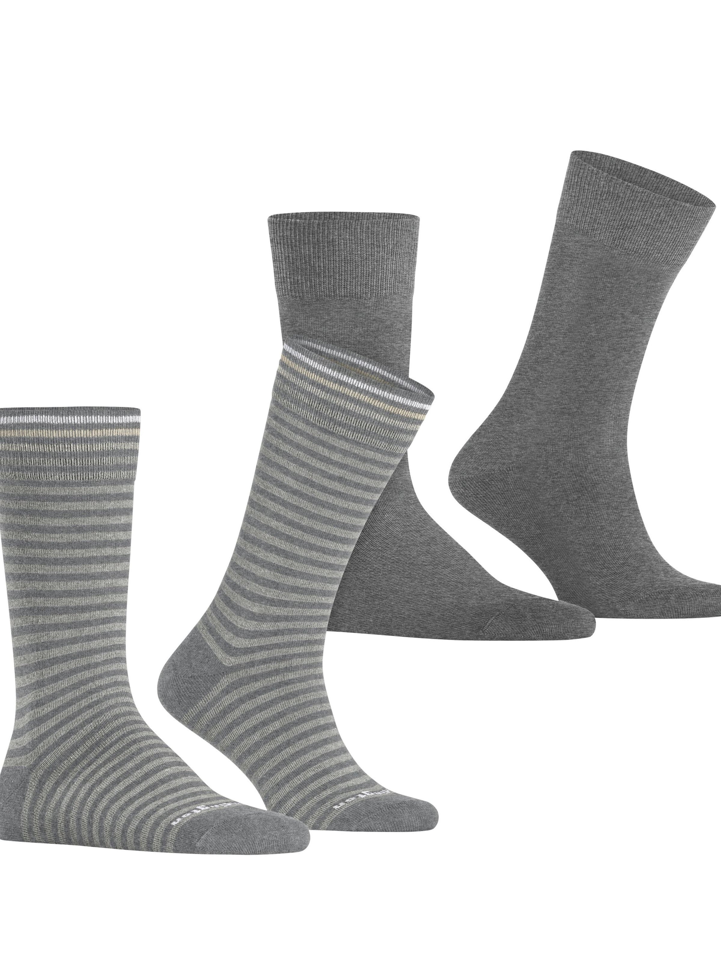 BURLINGTON Socks 'Everyday Stripe 2-Pack' in Grey