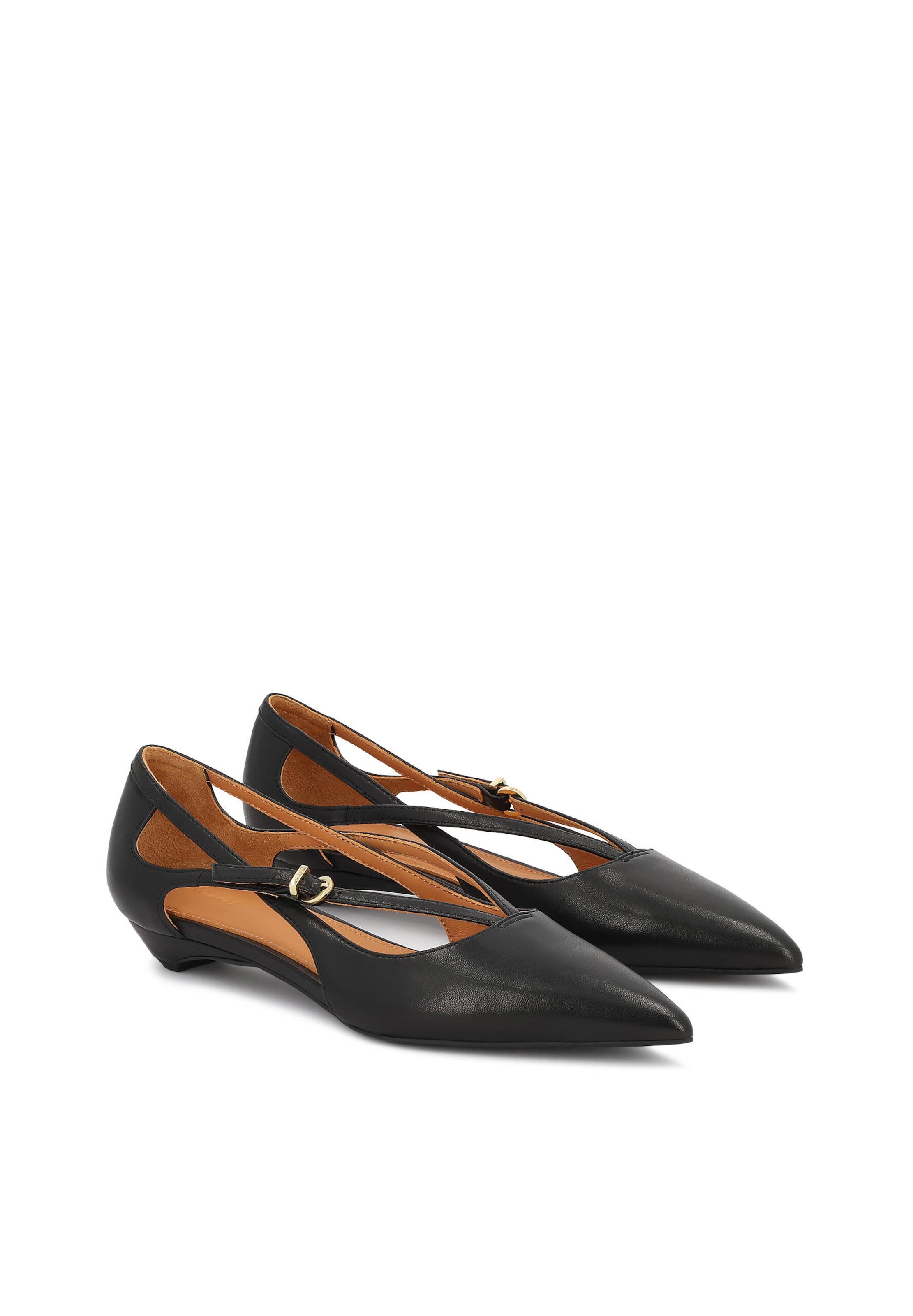 Kazar Strap ballerina in Black