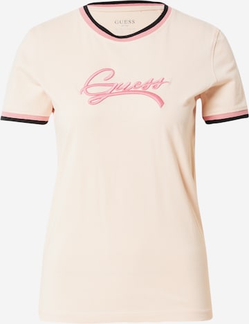 Tricou 'CAMILA' de la GUESS pe roz: față