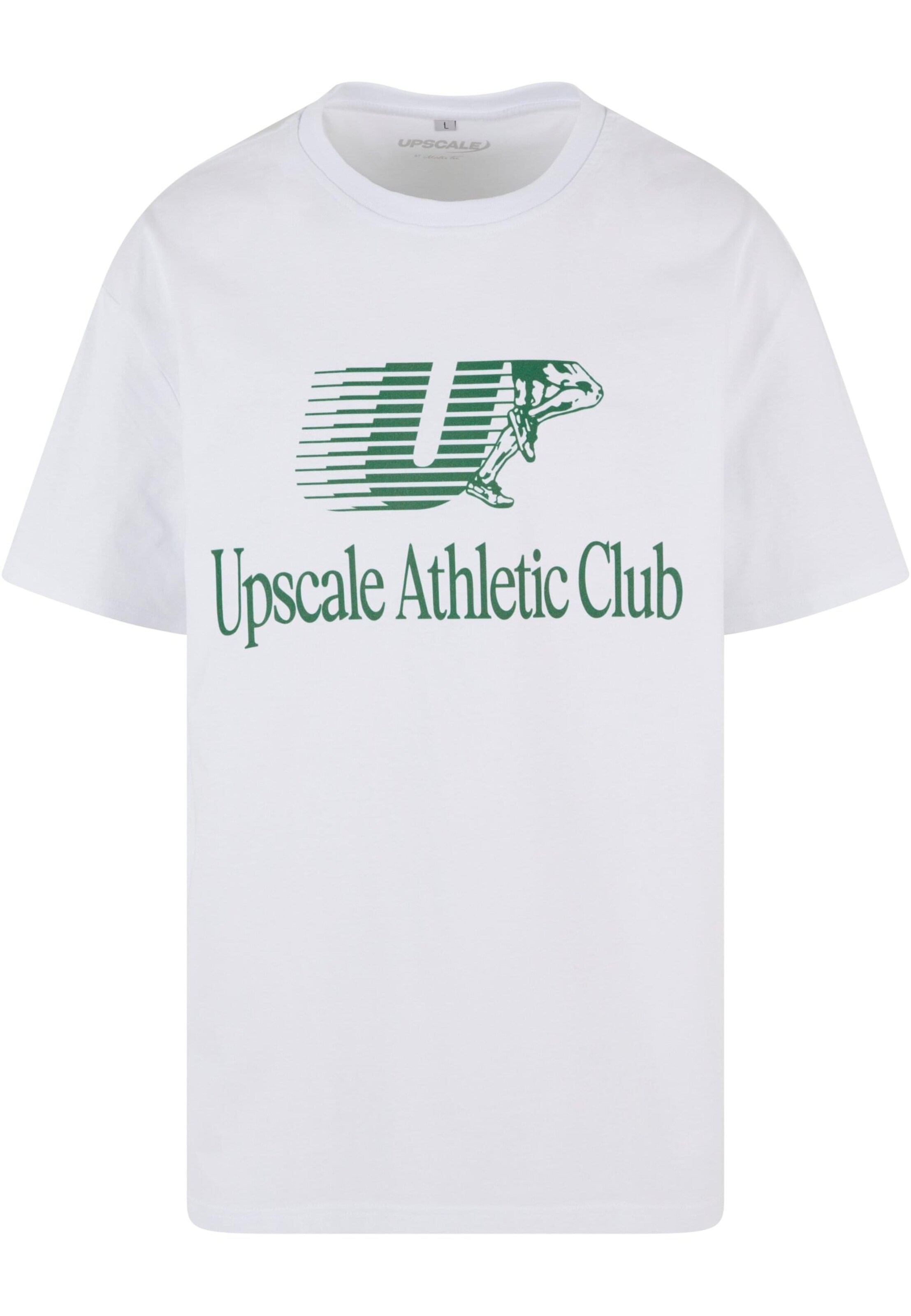 MT Upscale Tričko 'Athletic Club' - Biela: predná strana