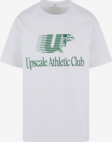 MT Upscale T-Shirt 'Athletic Club' in Weiß: predná strana