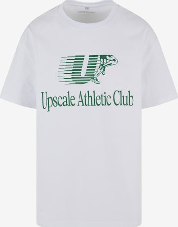 T-Shirt 'Athletic Club' MT Upscale en blanc : devant