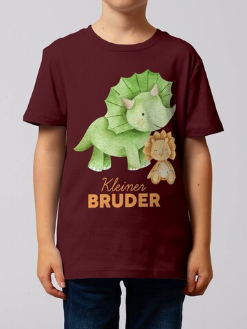 watabout.kids T-Shirt 'Dinosaurier 07 Kleiner Bruder' in Rot