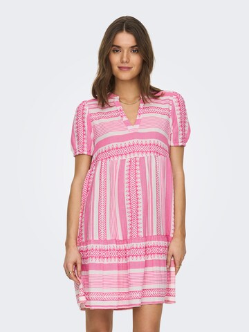 Rochie 'Nora' de la ONLY pe roz: față