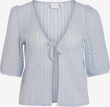 VILA Gebreid vest 'Julisa' in Blauw: voorkant