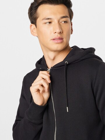 JACK & JONES - Sudadera con cremallera en negro