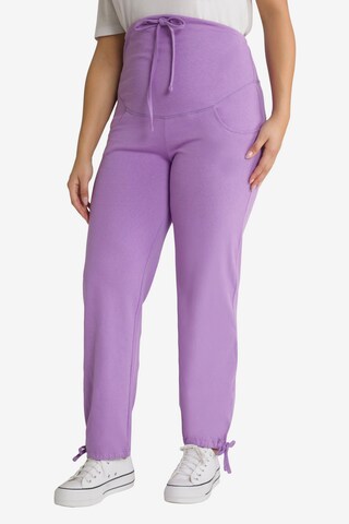 Ulla Popken Regular Broek '803640' in Lila: voorkant