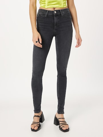 River Island Skinny Fit Дънки 'MOLLY' в черно: отпред